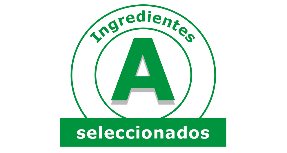 Un logotipo circular verde y blanco con la letra "a" en el centro, rodeado por las palabras "ingredientes" en la parte superior y "seleccionados" en la inferior.